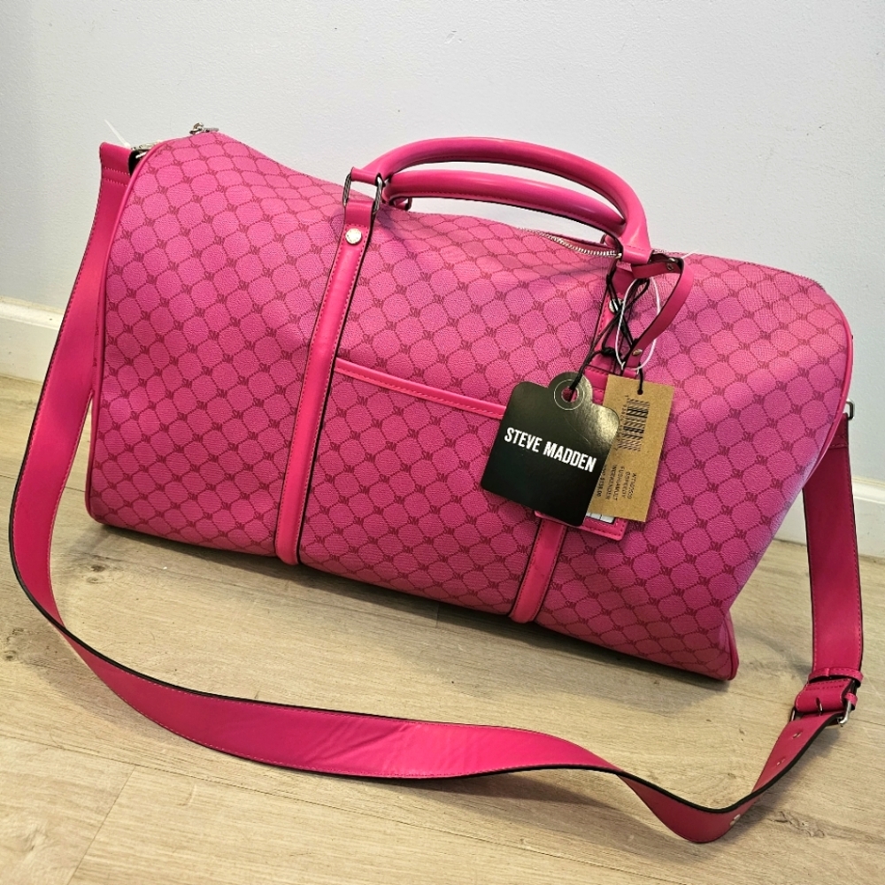 Steve Madden Bspeedy Weekender Duffle Bag Pink NWT